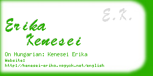 erika kenesei business card